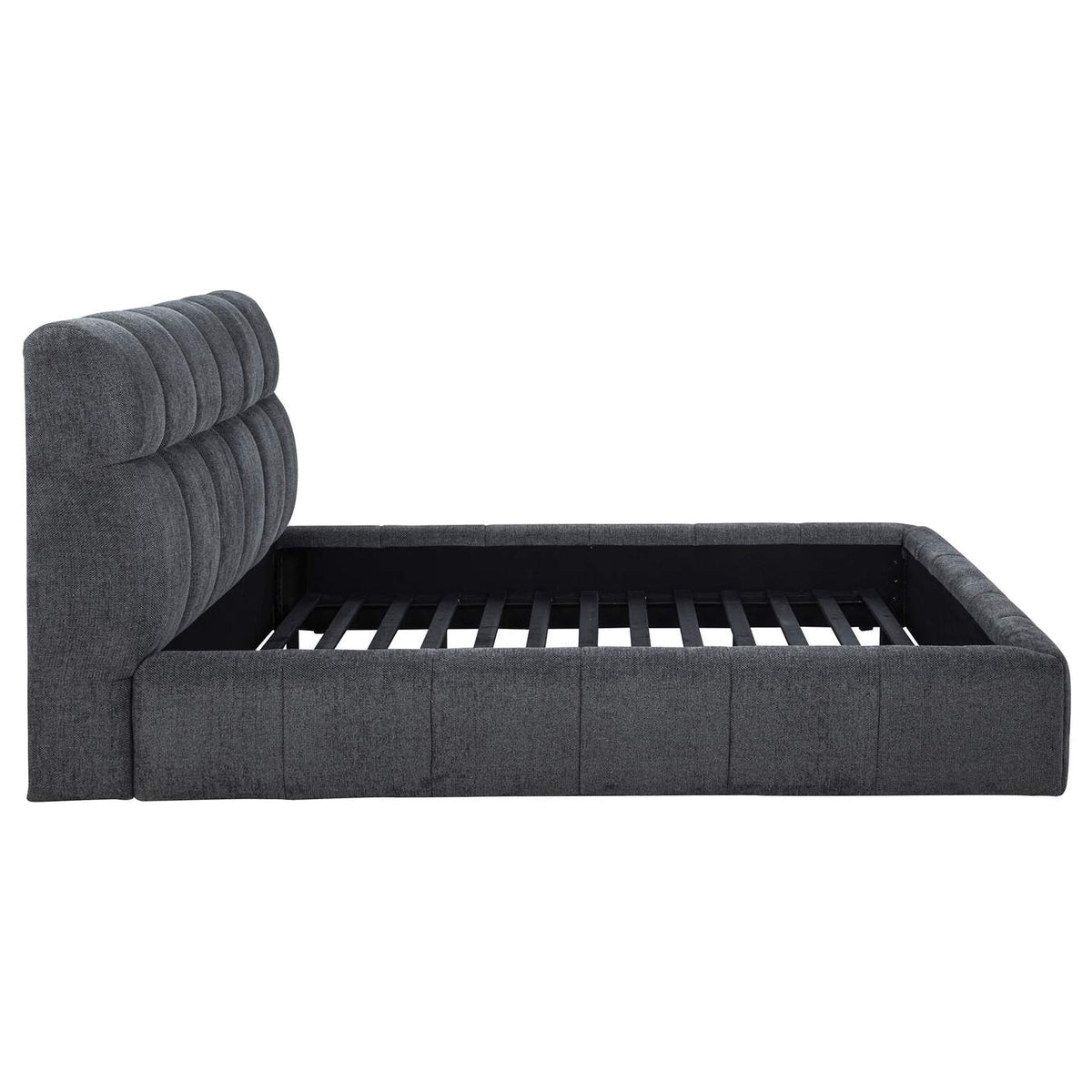 315917GRYKE Nollet 48-inch Upholstered Eastern King Platform Bed Grey