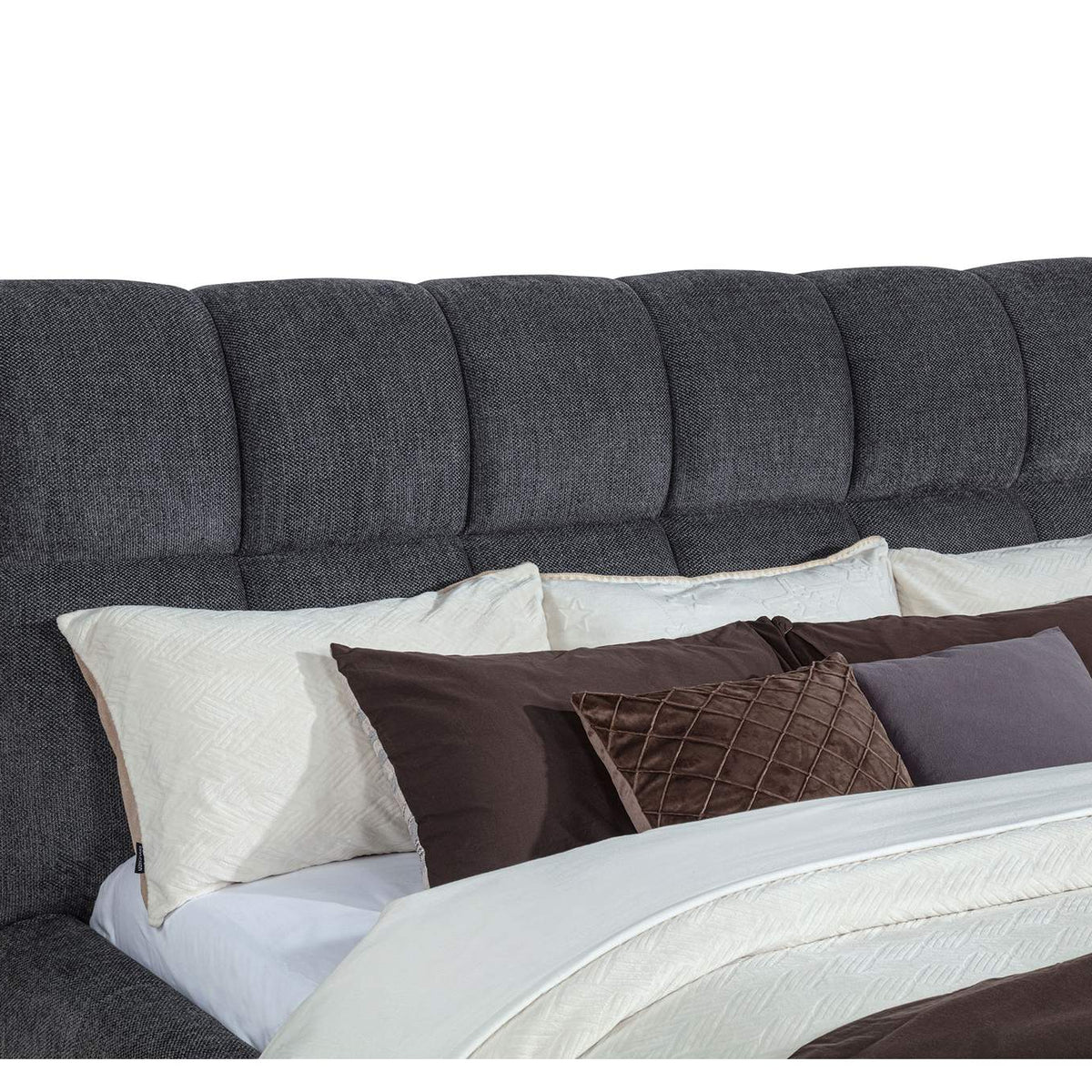 315917GRYKE Nollet 48-inch Upholstered Eastern King Platform Bed Grey