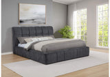 315917GRYKW Nollet 48-inch Upholstered California King Platform Bed Grey