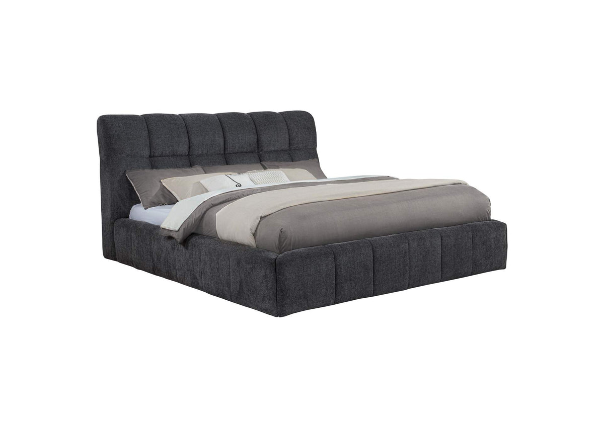 315917GRYKW Nollet 48-inch Upholstered California King Platform Bed Grey