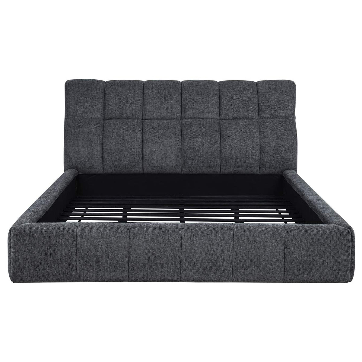315917GRYKW Nollet 48-inch Upholstered California King Platform Bed Grey