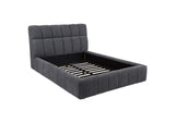 315917GRYQ Nollet 48-inch Upholstered Queen Panel Platform Bed Grey