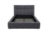 315917GRYQ Nollet 48-inch Upholstered Queen Panel Platform Bed Grey
