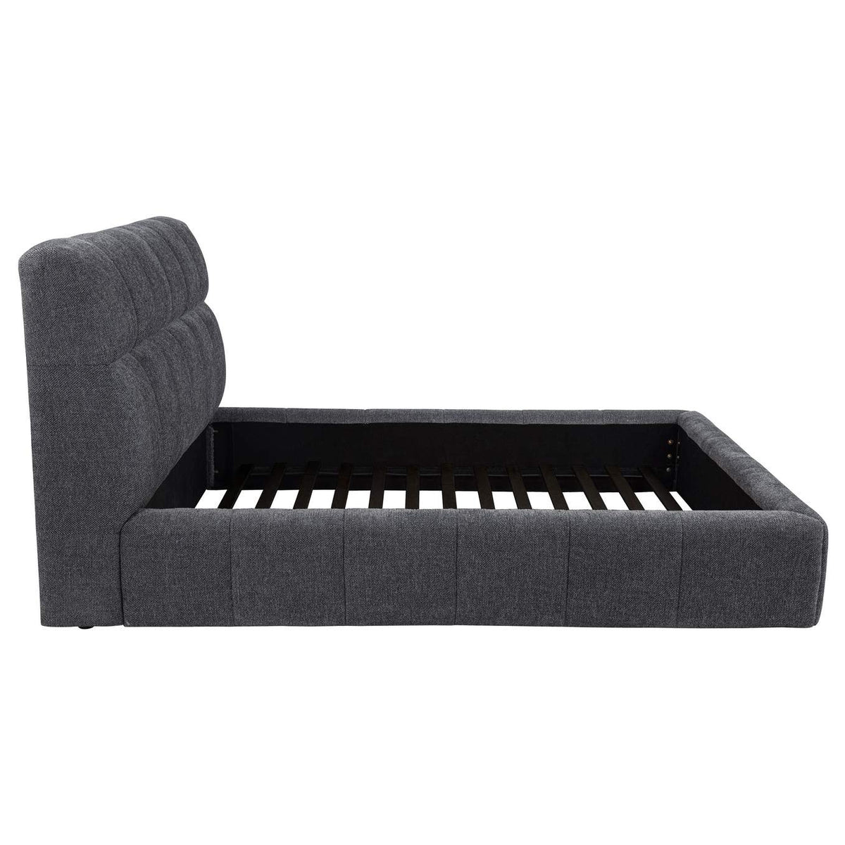 315917GRYQ Nollet 48-inch Upholstered Queen Panel Platform Bed Grey
