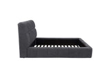 315917GRYQ Nollet 48-inch Upholstered Queen Panel Platform Bed Grey