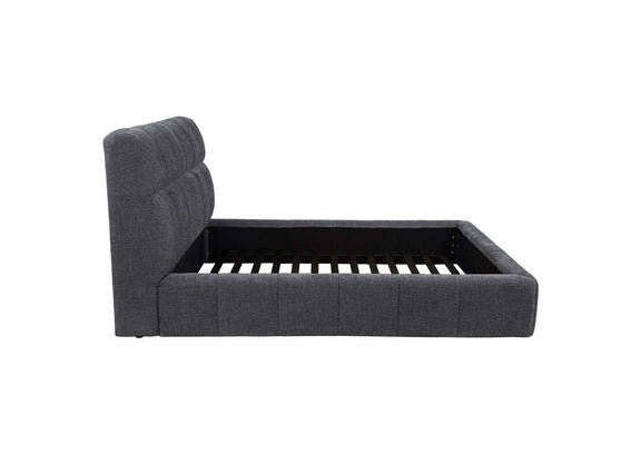 315917GRYQ Nollet 48-inch Upholstered Queen Panel Platform Bed Grey