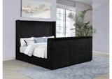 315945KE Centergrove Upholstered Eastern King Wingback TV Bed Black