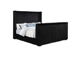 315945KE Centergrove Upholstered Eastern King Wingback TV Bed Black