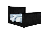 315945KW Centergrove Upholstered California King Wingback TV Bed Black