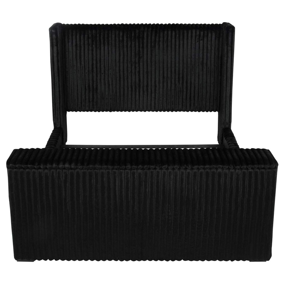 315945KW Centergrove Upholstered California King Wingback TV Bed Black