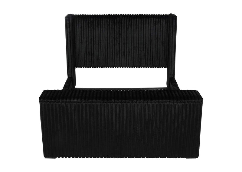 315945KW Centergrove Upholstered California King Wingback TV Bed Black