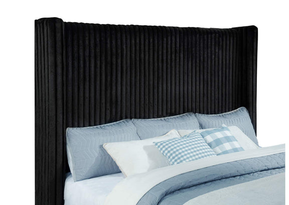 315945KW Centergrove Upholstered California King Wingback TV Bed Black