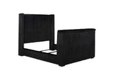 315945Q Centergrove Upholstered Queen Wingback TV Bed Black