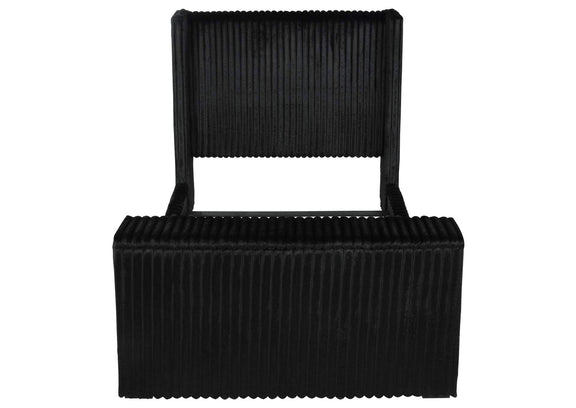 315945Q Centergrove Upholstered Queen Wingback TV Bed Black
