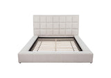 315948CRMKW Dreux Upholstered California King Panel Platform Bed Cream