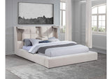 315948CRMQ Dreux Upholstered Queen Panel Platform Bed Cream