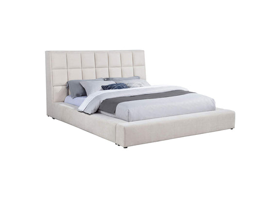 315948CRMQ Dreux Upholstered Queen Panel Platform Bed Cream
