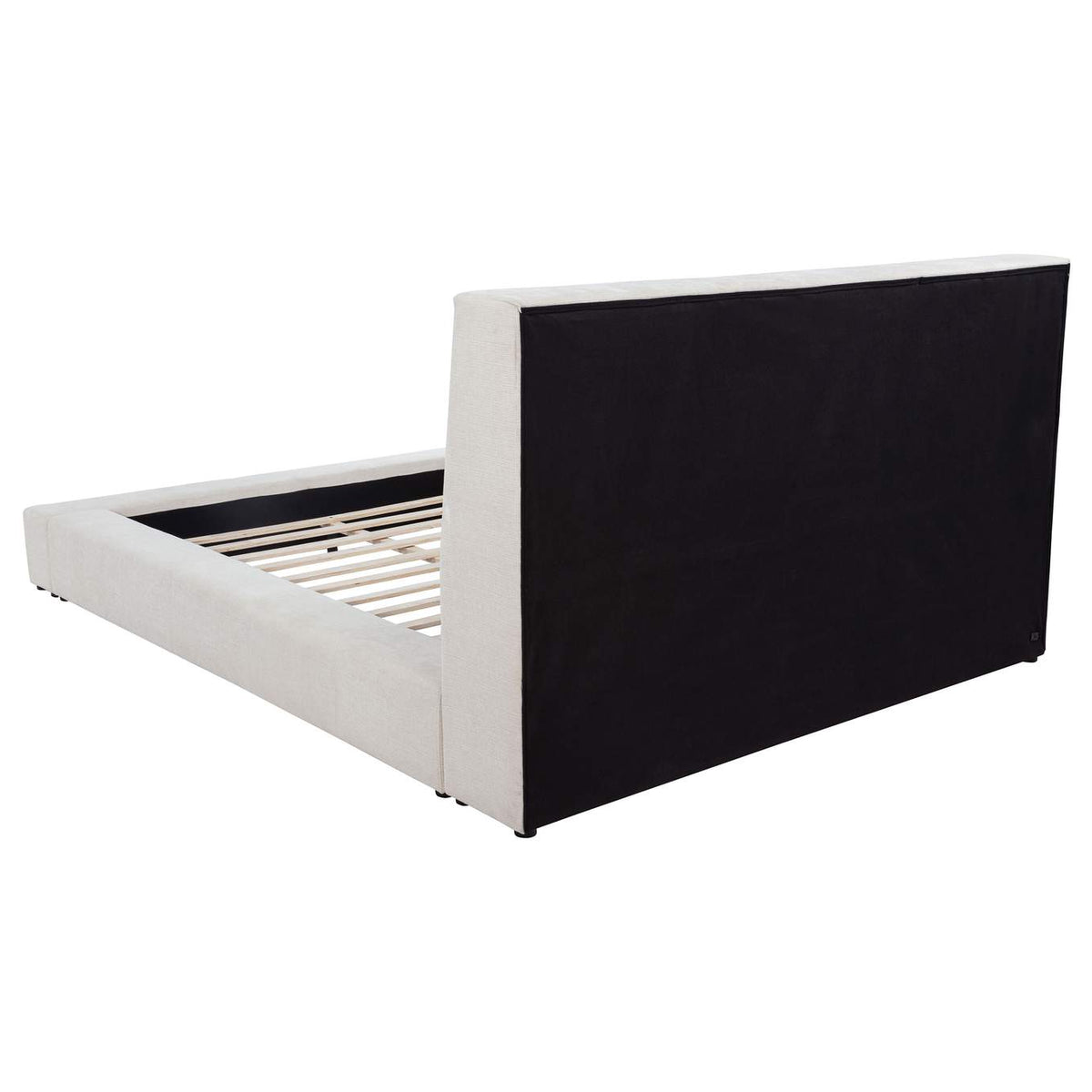 315948CRMQ Dreux Upholstered Queen Panel Platform Bed Cream