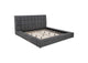315948GRYKE Dreux Upholstered Eastern King Panel Platform Bed Grey