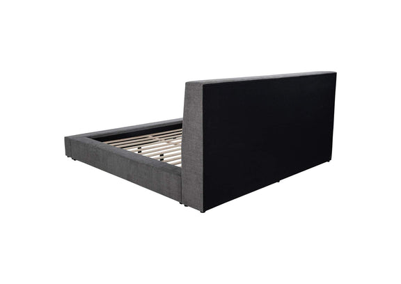 315948GRYKE Dreux Upholstered Eastern King Panel Platform Bed Grey