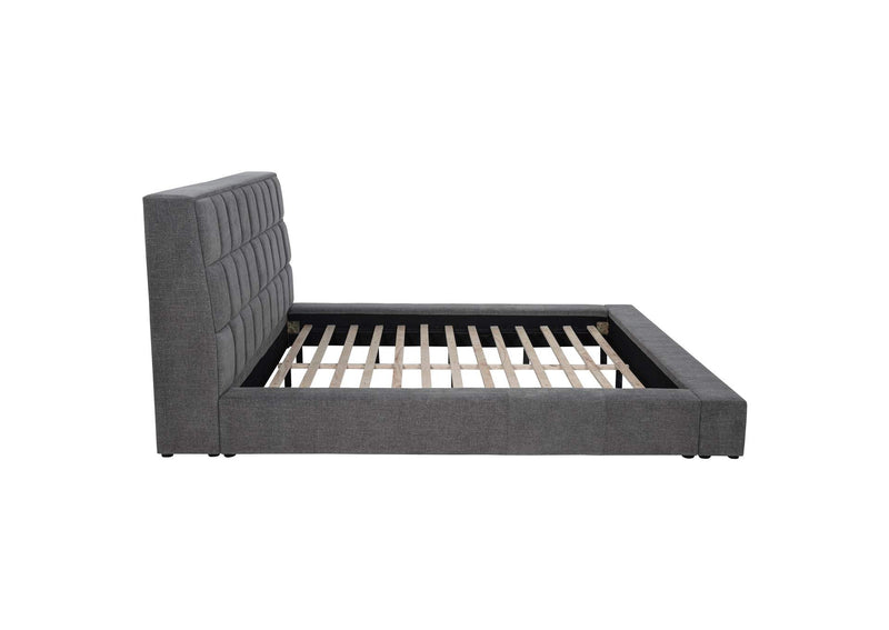 315948GRYKE Dreux Upholstered Eastern King Panel Platform Bed Grey
