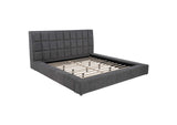 315948GRYQ Dreux Upholstered Queen Panel Platform Bed Grey