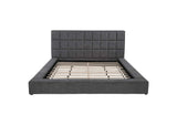 315948GRYQ Dreux Upholstered Queen Panel Platform Bed Grey