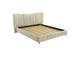 315956KE Evelyn Upholstered Eastern King Panel Platform Bed Ivory