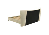 315956KE Evelyn Upholstered Eastern King Panel Platform Bed Ivory