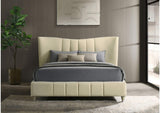 315956Q Evelyn Upholstered Queen Panel Platform Bed Ivory