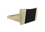 315956Q Evelyn Upholstered Queen Panel Platform Bed Ivory