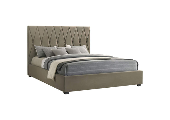 315975KE Delsea Upholstered Eastern King Platform Bed Light Brown