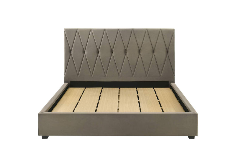 315975KE Delsea Upholstered Eastern King Platform Bed Light Brown