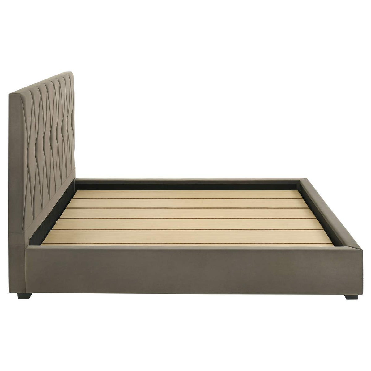 315975KE Delsea Upholstered Eastern King Platform Bed Light Brown