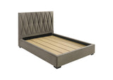 315975Q Delsea Upholstered Queen Panel Platform Bed Light Brown