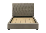 315975Q Delsea Upholstered Queen Panel Platform Bed Light Brown