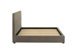 315975Q Delsea Upholstered Queen Panel Platform Bed Light Brown