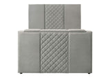 315994Q Tara 61-inch Upholstered Queen Panel TV Bed Grey