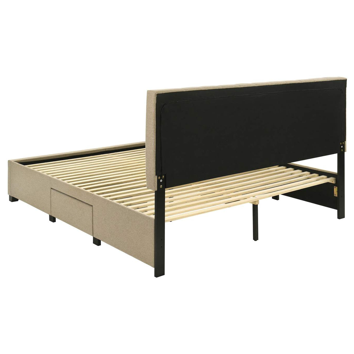 316010KE Wheatland 4-drawer Upholstered Eastern King Storage Bed Brown