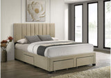 316010Q Wheatland 4-drawer Upholstered Queen Storage Bed Light Brown
