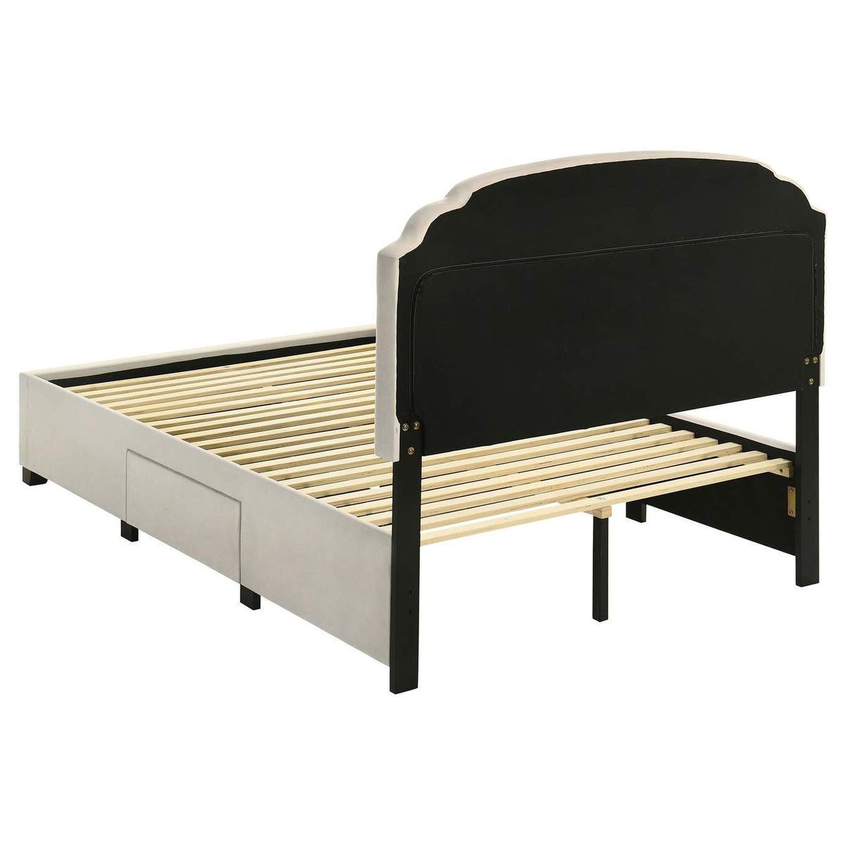 316011F Marianna 4-drawer Upholstered Full Storage Bed Cream