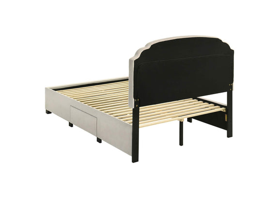 316011F Marianna 4-drawer Upholstered Full Storage Bed Cream