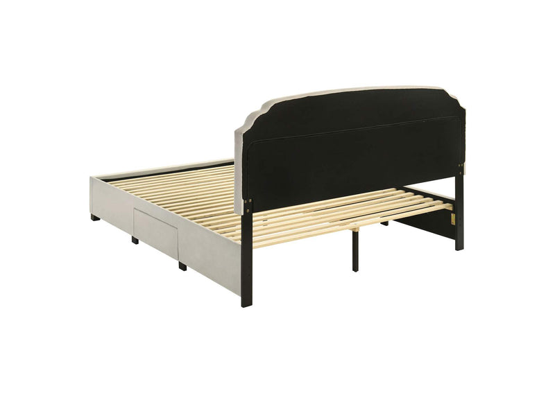 316011KE Marianna 4-drawer Upholstered Eastern King Storage Bed Cream