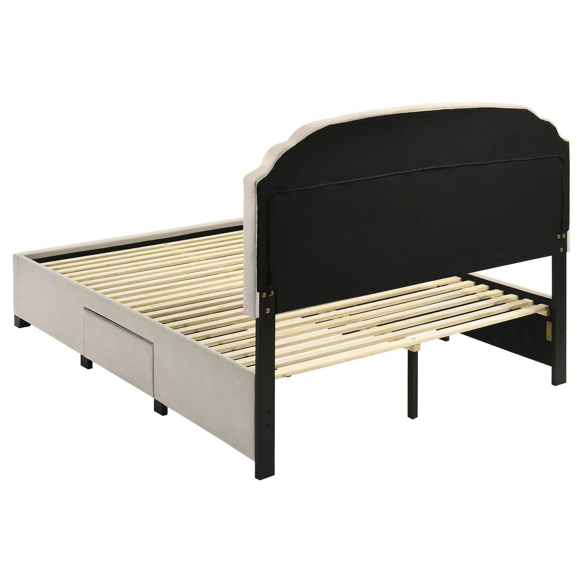 316011Q Marianna 4-drawer Upholstered Queen Storage Bed Cream