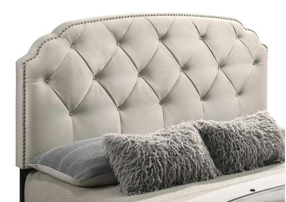 316011Q Marianna 4-drawer Upholstered Queen Storage Bed Cream