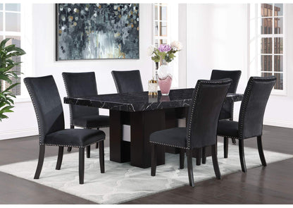 D03DT+D03DC-BLK_9_PC D03 DINING TABLE +8 D03 DINING CHAIRS BLACK