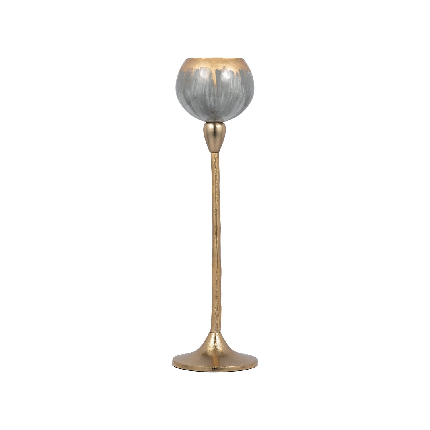 Glass Tealight Holder 18" - Wickhom Gray