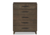 EQY684A Broderick Five - Drawer Chest In Wild Oats Brown (2024)