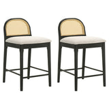Lucio - Modern Farmhouse Wood Counter Height Kitchen Bar Stool