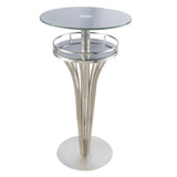 Yukon - Contemporary Bar Table - Gray Frosted